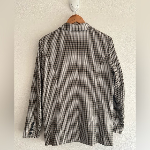 RAILS JAC BLAZER HONEY PLAID Houndstooth Double breasted  Blazer checkers Sz S - Picture 13 of 16